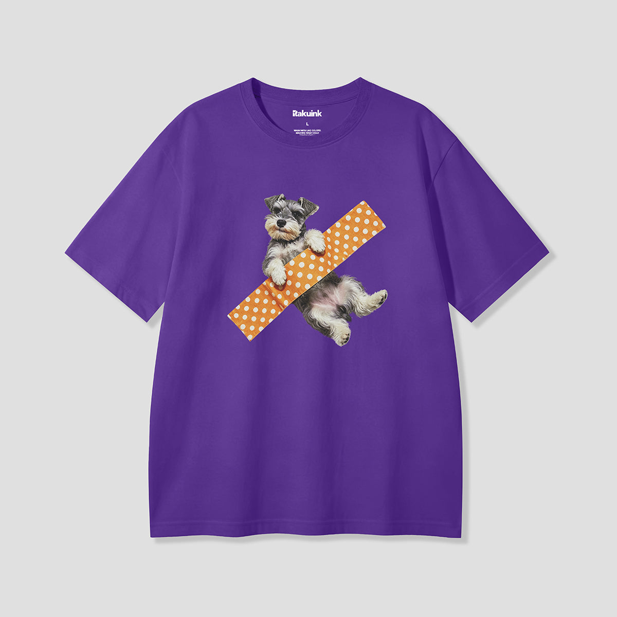 Rakuink official 膠帶雪納瑞圖案T恤 Tape Schnauzer Graphic T-Shirt