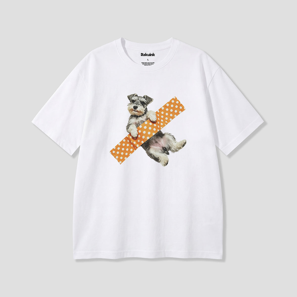 Rakuink official 膠帶雪納瑞圖案T恤 Tape Schnauzer Graphic T-Shirt