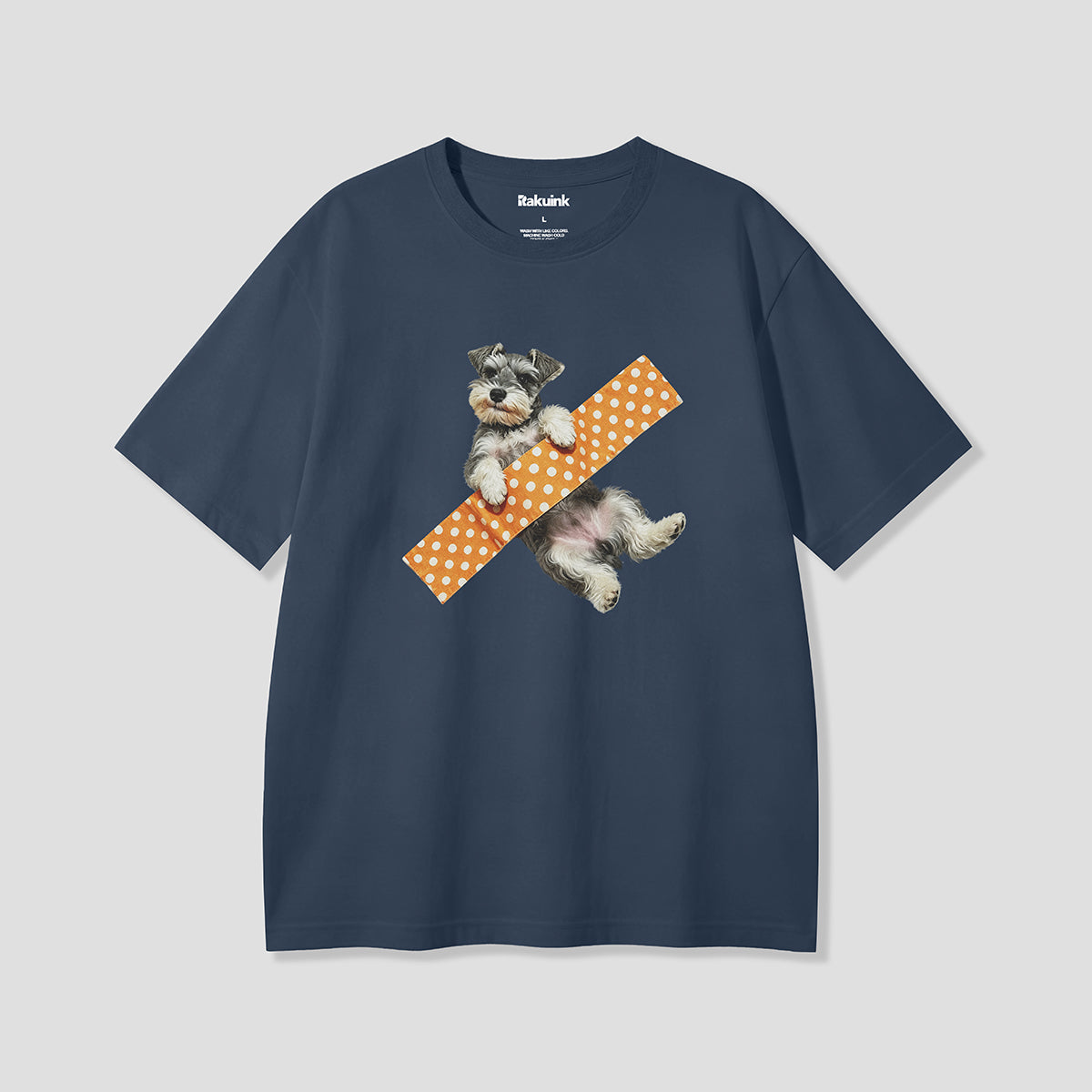 Rakuink official 膠帶雪納瑞圖案T恤 Tape Schnauzer Graphic T-Shirt