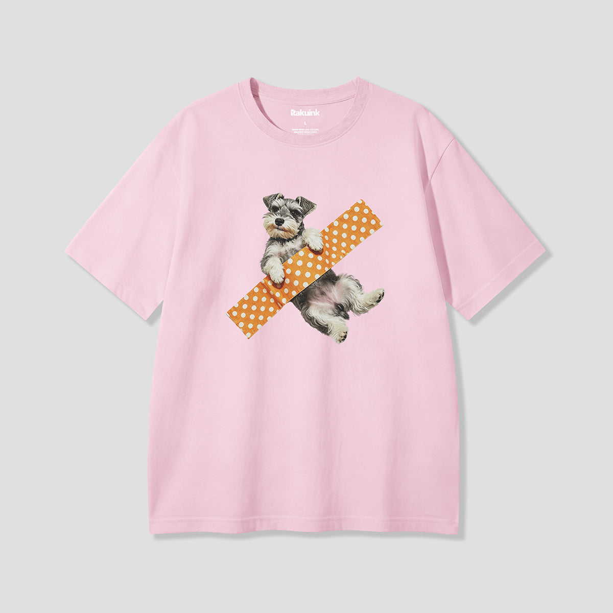 Rakuink official 膠帶雪納瑞圖案T恤 Tape Schnauzer Graphic T-Shirt