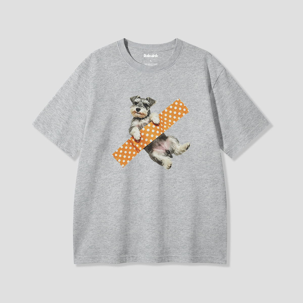 Rakuink official 膠帶雪納瑞圖案T恤 Tape Schnauzer Graphic T-Shirt