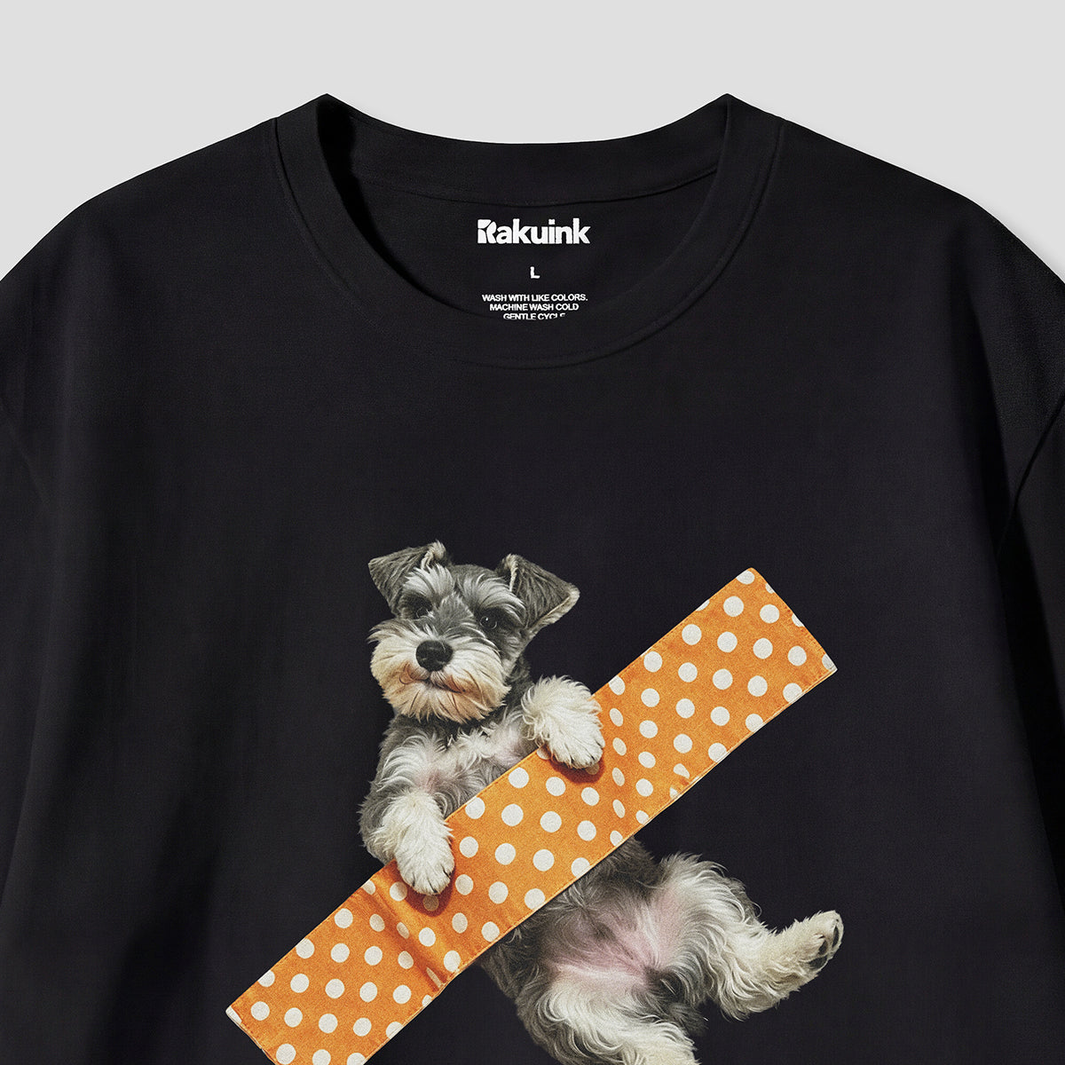 Rakuink official 膠帶雪納瑞圖案T恤 Tape Schnauzer Graphic T-Shirt