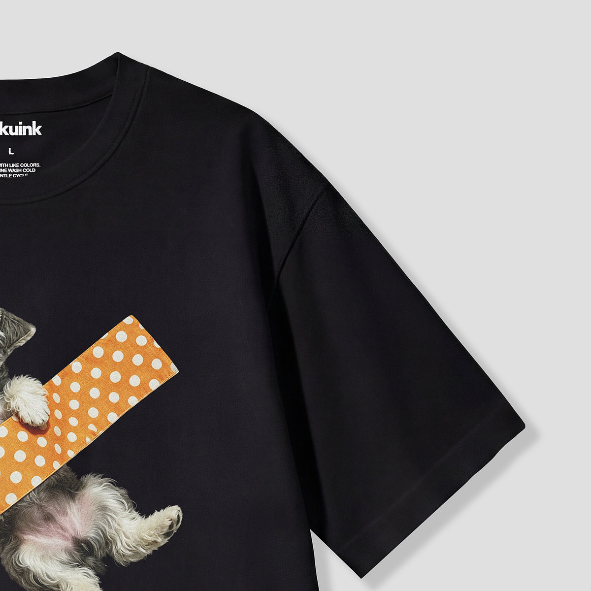Rakuink official 膠帶雪納瑞圖案T恤 Tape Schnauzer Graphic T-Shirt