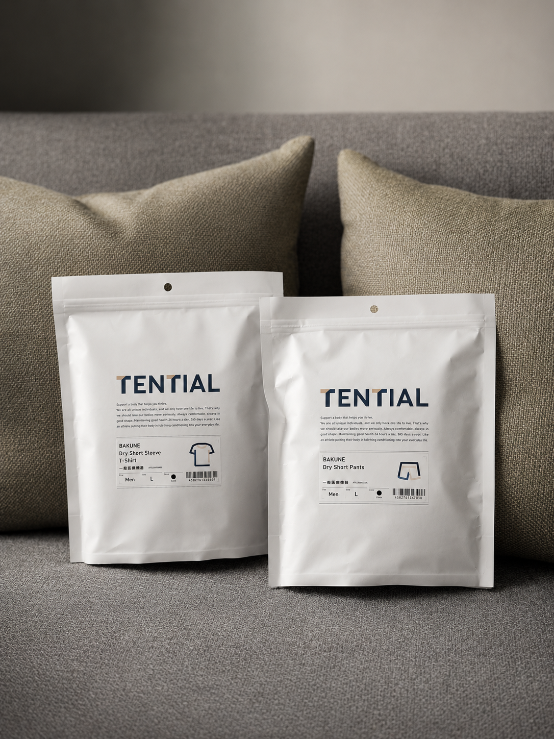 TENTIAL（テンシャル）「BAKUNE Dry Men's」上下套裝（短袖T恤＋短褲）2025春夏款